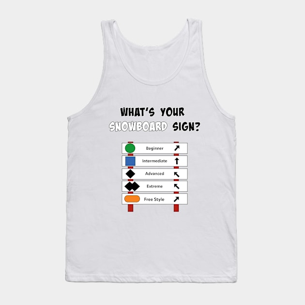 snowboard What's Your Sign Tank Top by PunnyPoyoShop